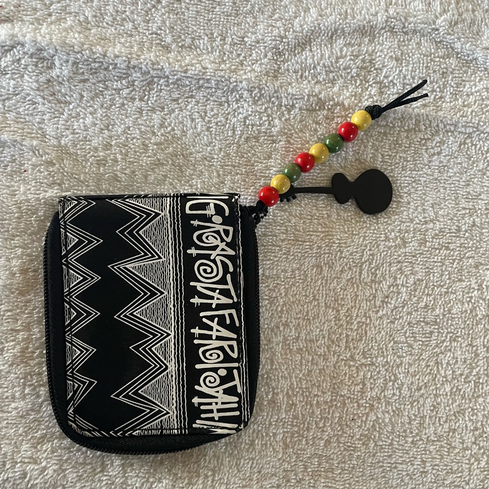 Volcom Rasta style folding zippered wallet